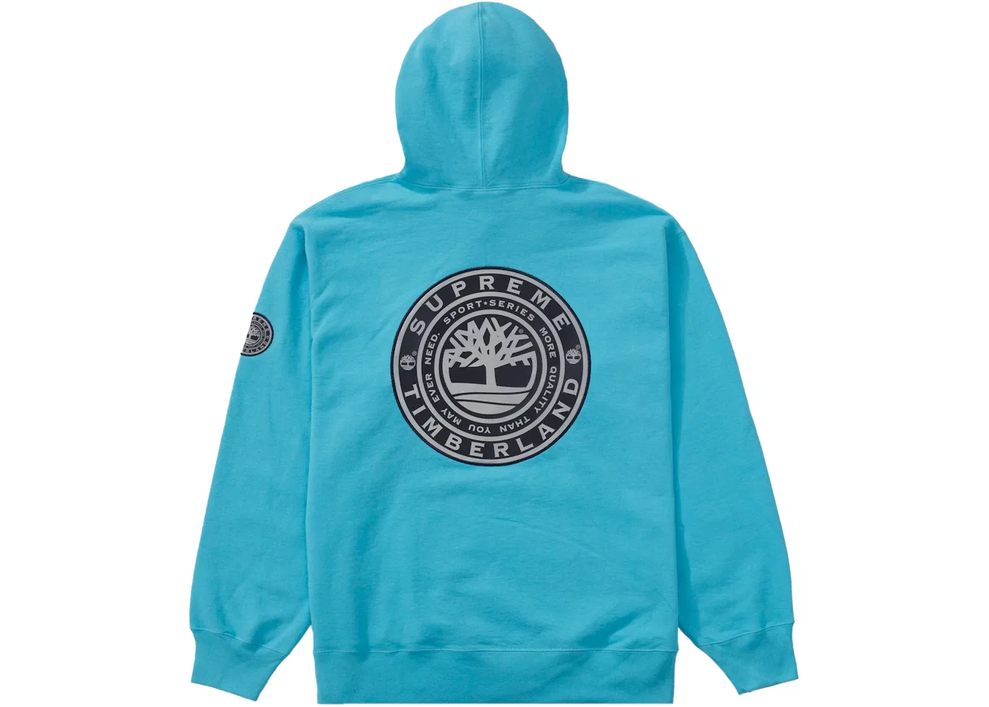Мужская худи Supreme Timberland Hooded Sweatshirt, Bright Cyan