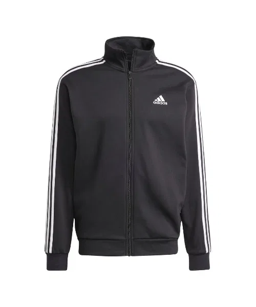 Мужской флисовый спортивный костюм с тремя полосками Adidas, Black — фото 2