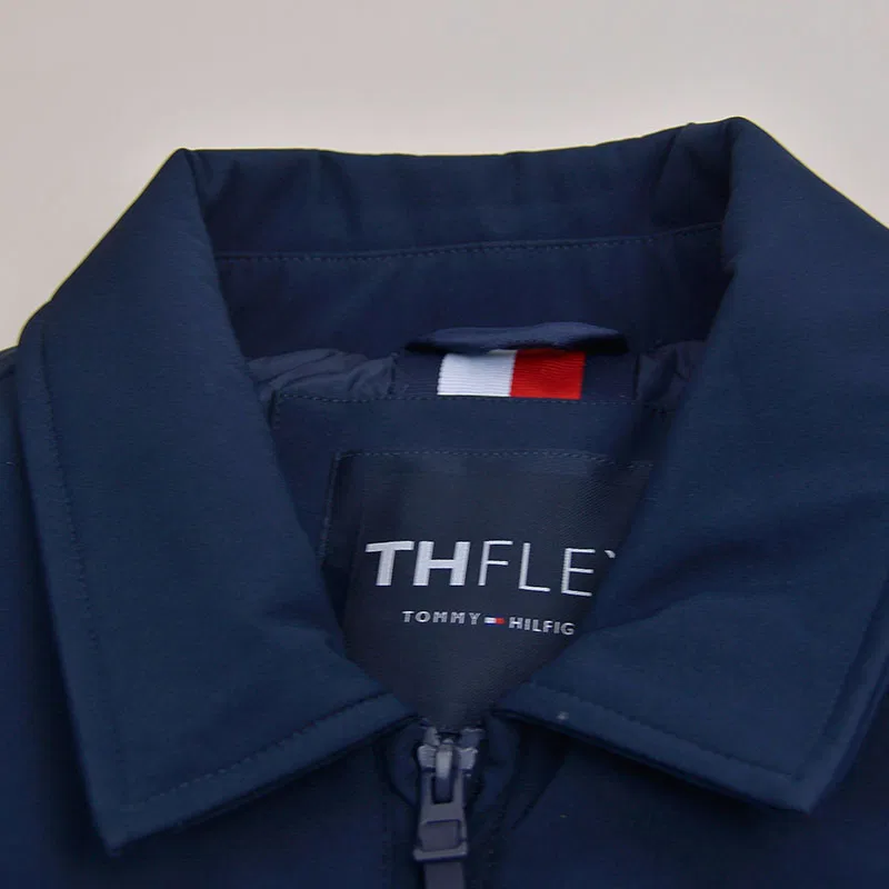Мужское пальто-куртка с лацканами прямого кроя, Tommy Hilfiger, Dark Blue — фото 4