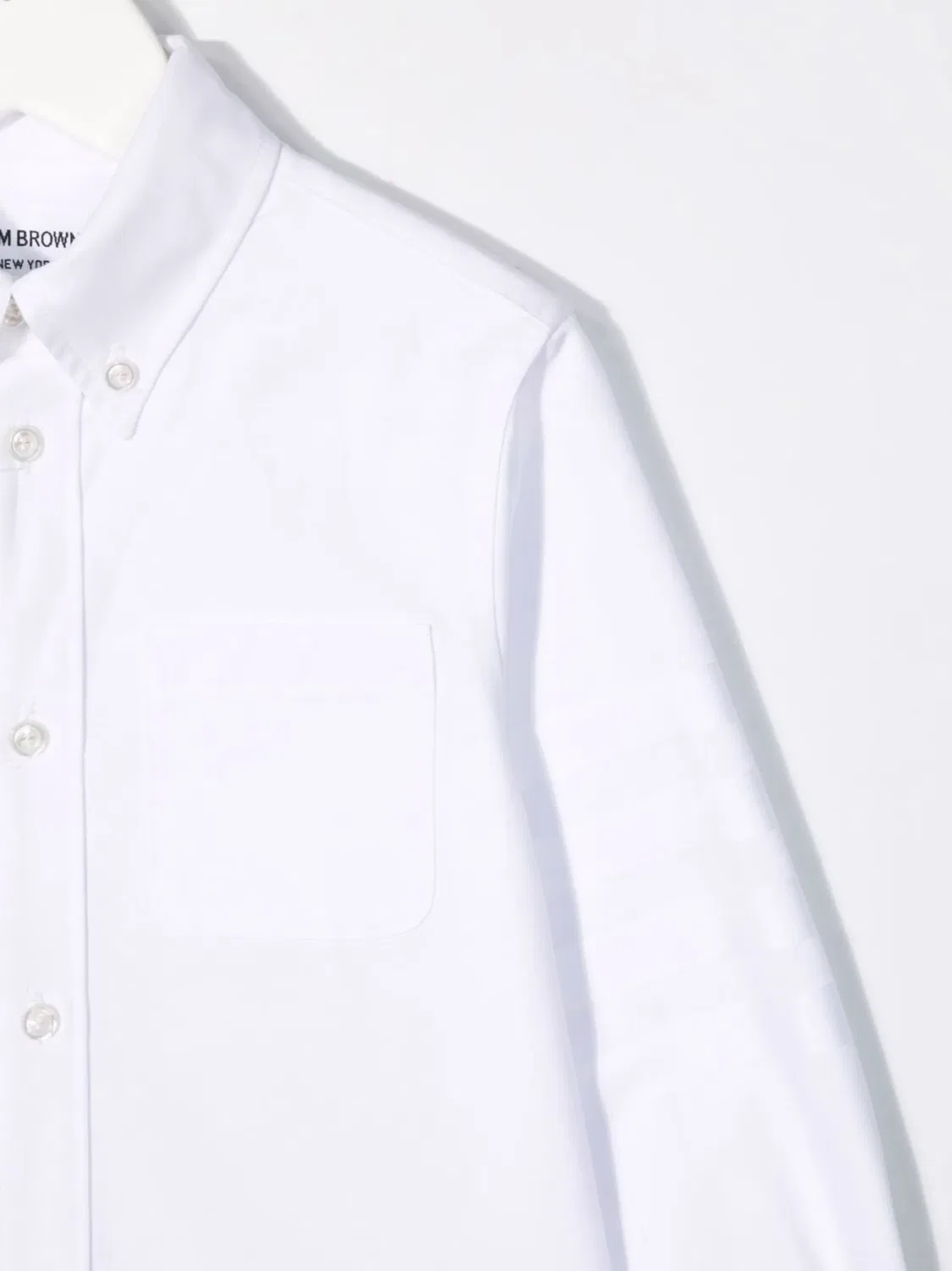 Рубашка с логотипом из хлопка Thom Browne, белый — фото 2