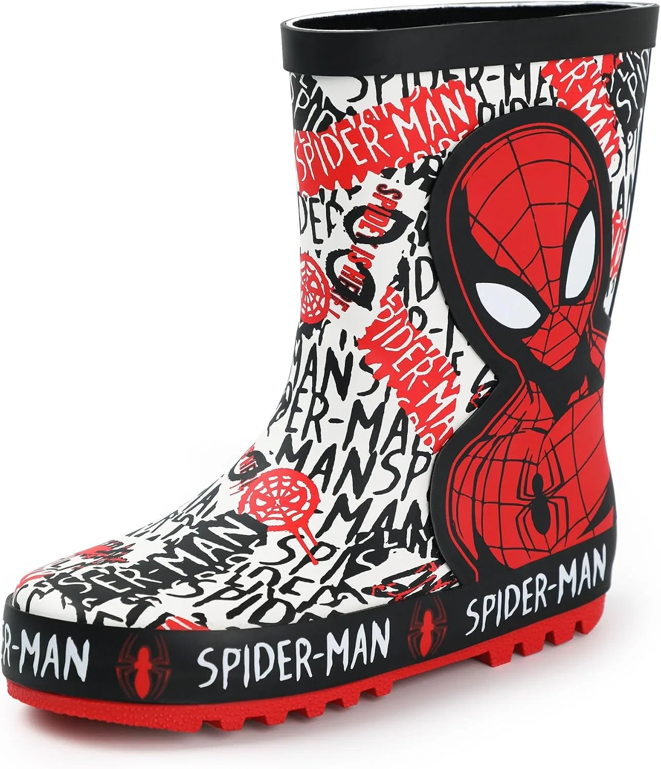 Детские резиновые сапоги для мальчиков с принтом Marvel Spiderman, Red