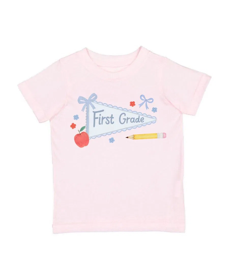Футболка с длинным рукавом для девочек First Grade Pennant Sweet Wink, Ballet Pink