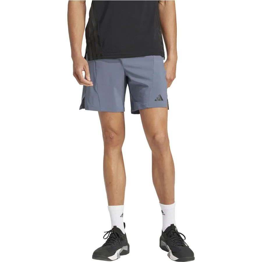 Шорты спортивные с эластичным поясом D4T Short adidas, Серый — фото 2