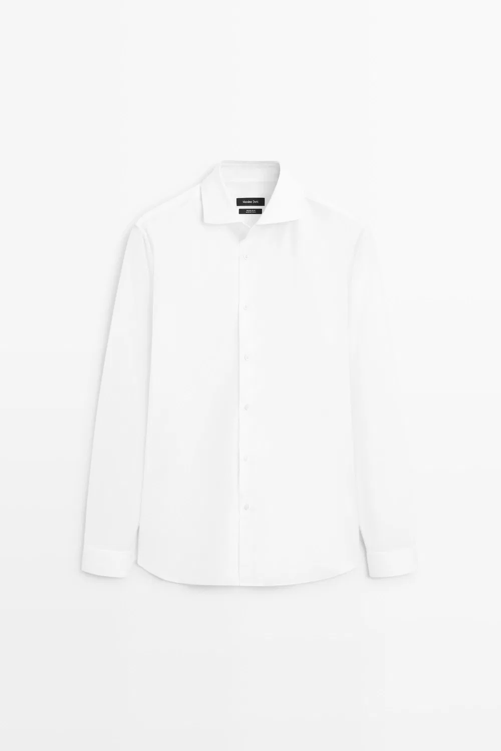 Рубашка Massimo Dutti 100% Cotton Regular Fit, белый — фото 2