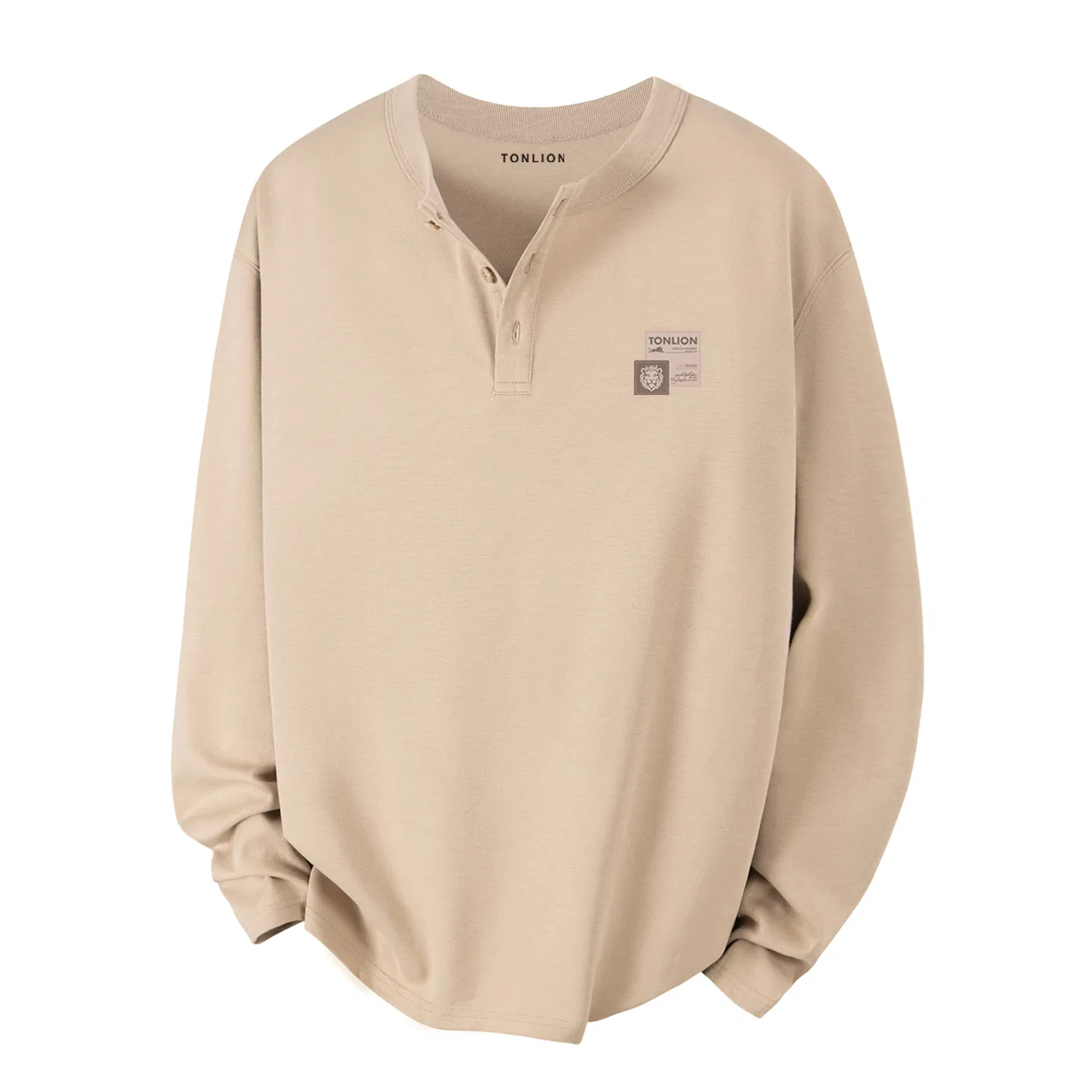 Детская футболка с длинным рукавом Henley Tonlion, Khaki