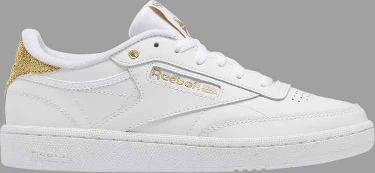 Кроссовки wmns club c 85 'white gold metallic Reebok, белый - фото