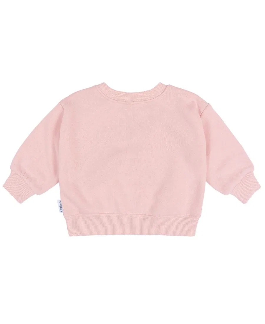 Детский свитшот с круглым вырезом Gerber, Pink — фото 2