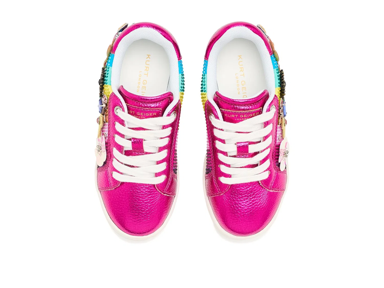 Кроссовки Mini Laney Tutti Frutti (для маленьких и больших детей) Kurt Geiger London Kids, Fuchsia Multi — фото 3