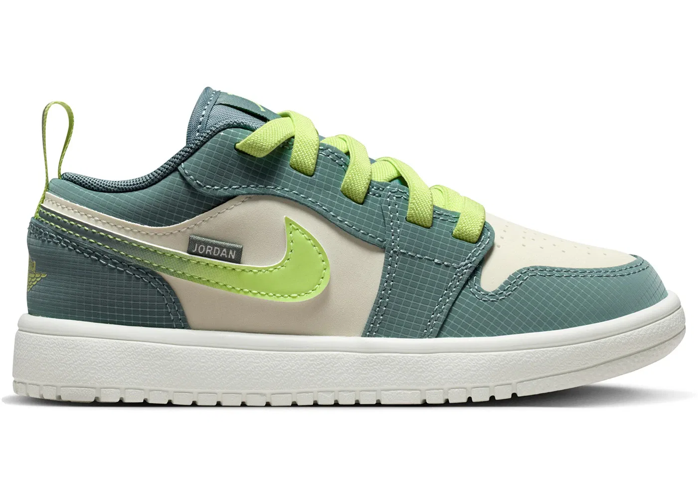 Детские кроссовки Lifestyle Jordan 1 Low ALT SE We Outside (PS) Jordan, Sea Glass/Hasta/Green Abyss/Light Lemon Twist