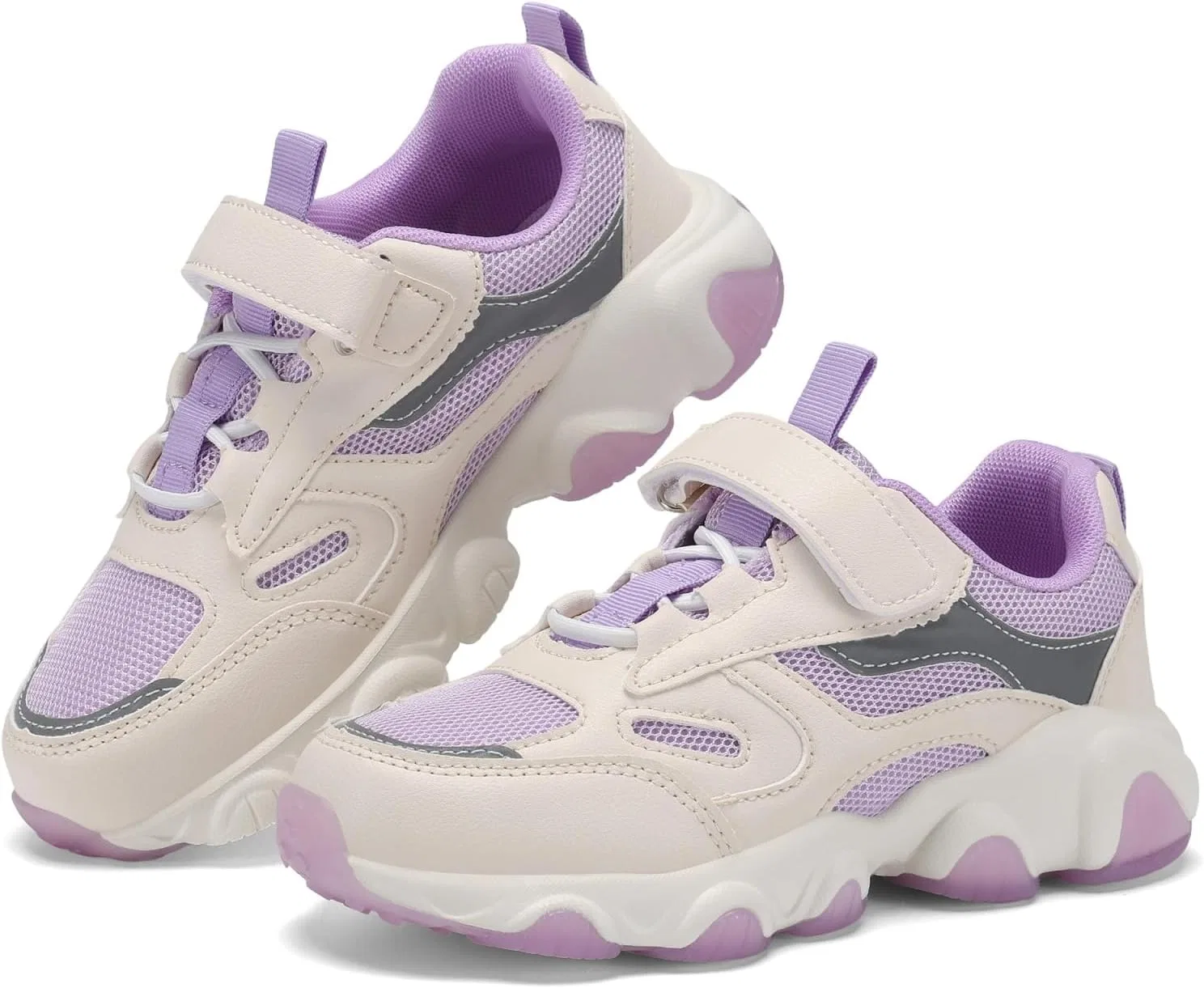 Детские кроссовки для мальчиков и девочек с регулируемым ремешком Yadurdu, Purple — фото 4