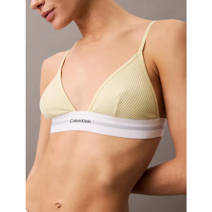 Спортивный бюстгальтер без подкладки Calvin Klein, Желтый — фото 2