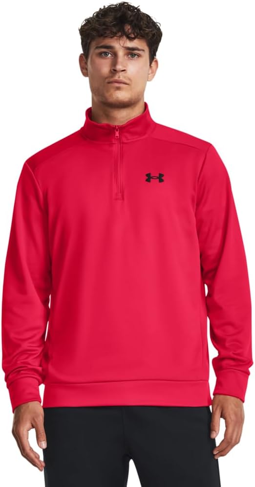 

Under Armour мужская флисовая толстовка Armourfleece 1/4 молния, (601) Red/Black