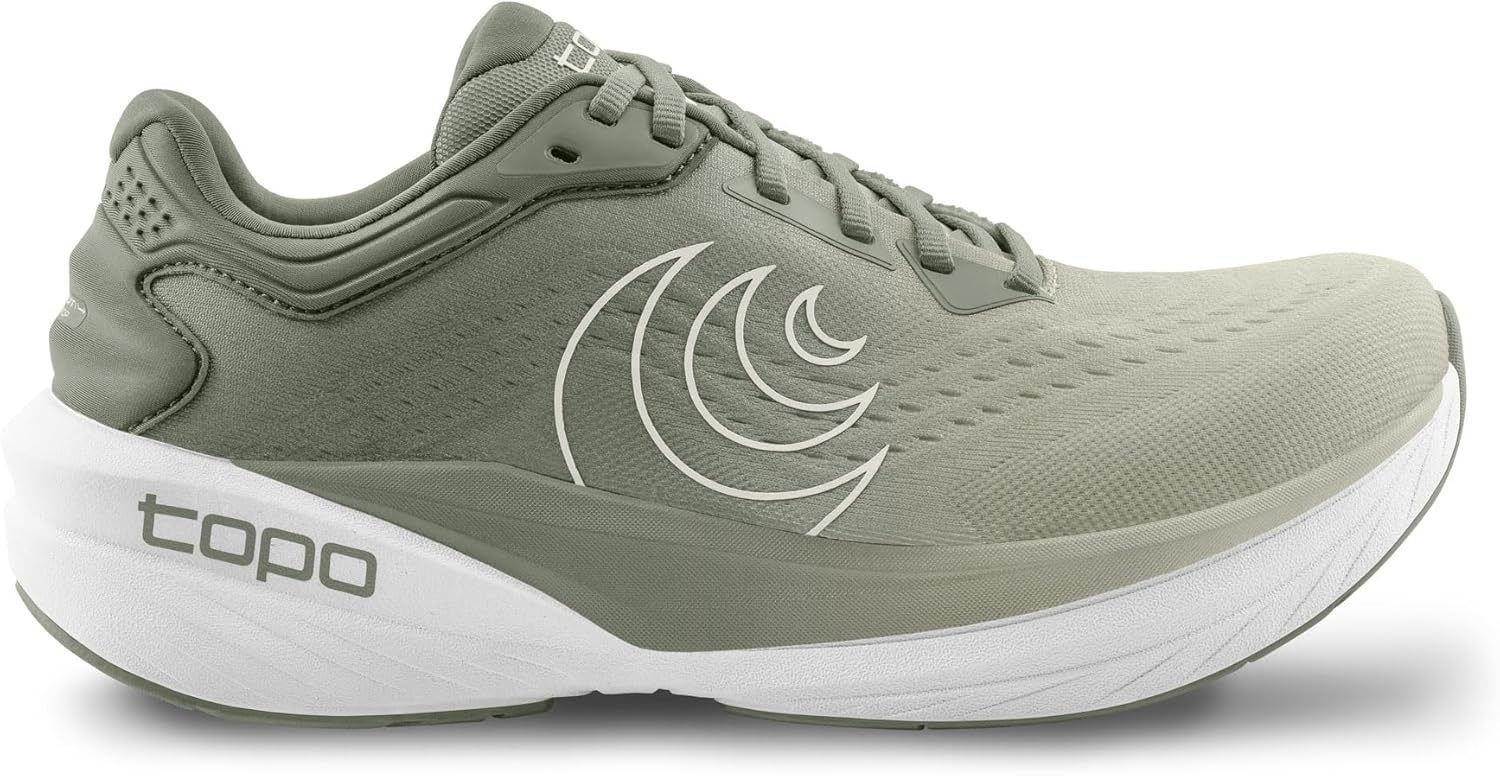 Мужские кроссовки Topo Athletic Phantom 4, легкие и удобные с перепадом высоты 5 мм, для бега по шоссе, спортивная обувь для бега по дороге, белый/хаки — фото 3
