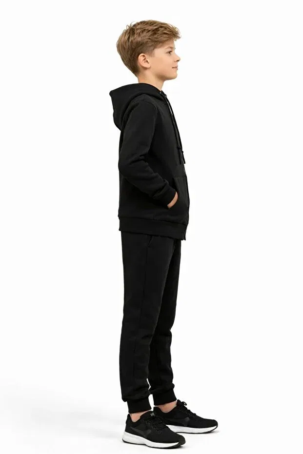 Детский спортивный костюм для мальчиков с капюшоном Vandelo, Black — фото 4