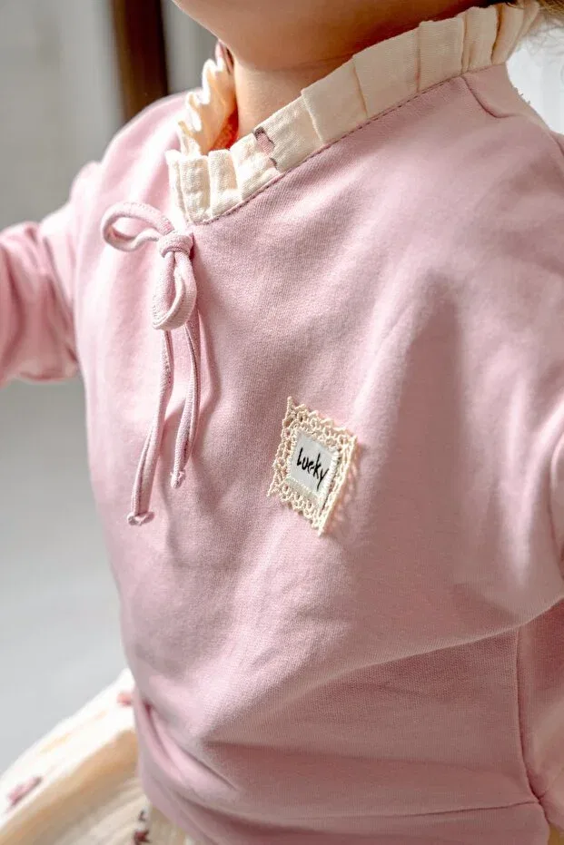 Детский комплект для девочек с принтом Glam Jnf Kids, Pink — фото 4