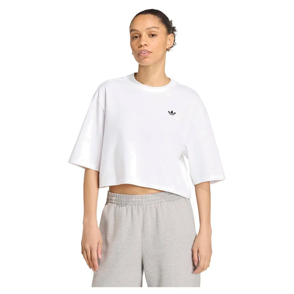 Женская футболка с коротким рукавом Essentials Crop Adidas Originals, White