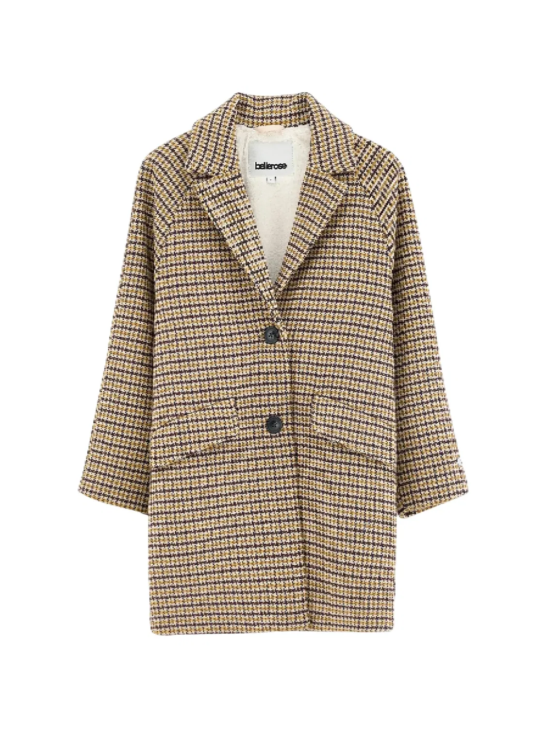 Клетчатое пальто Сантан Bellerose Kids, нейтральные цвета