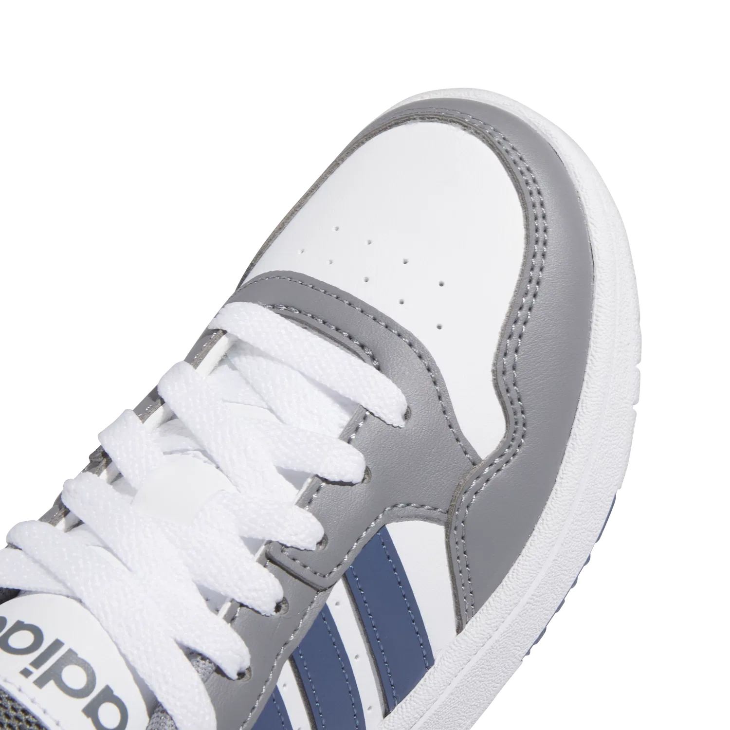 Детские кроссовки на шнуровке Adidas Hoops 3.0 K, серый — фото 3