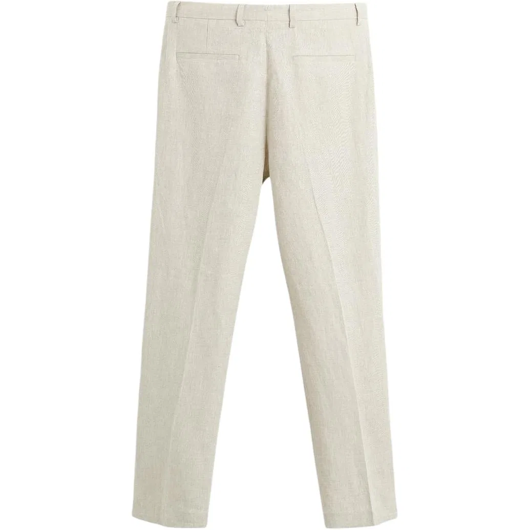 Мужские повседневные брюки прямого кроя Light Beige ZARA, Light Beige — фото 3
