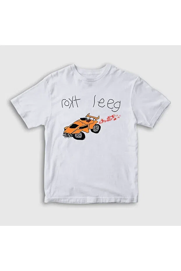 Детская футболка для мальчиков с принтом Rocket League T-Shirt Presmono, White