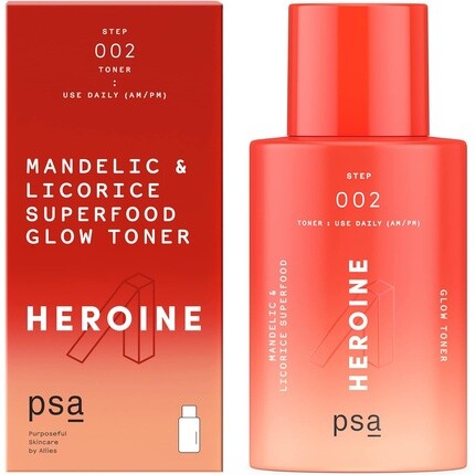 

Psa Heroine Mandelic & Licorice Superfood Glow Toner Ежедневный тоник для сужения пор с 6% миндальной + молочной кислоты, ниацинамида, корень солодки, 100 мл, Allies Group Pte Ltd, Белый, Psa Heroine Mandelic & Licorice Superfood Glow Toner Ежедневный тон