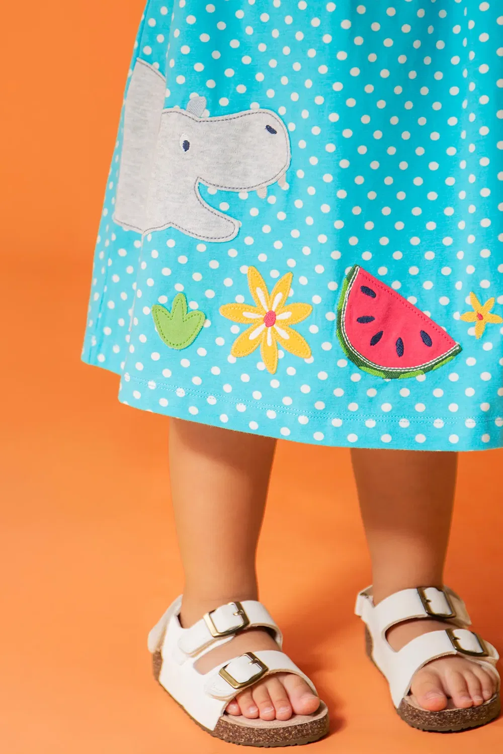 Детское платье для девочек Little Lindsay Frugi, Blue — фото 3