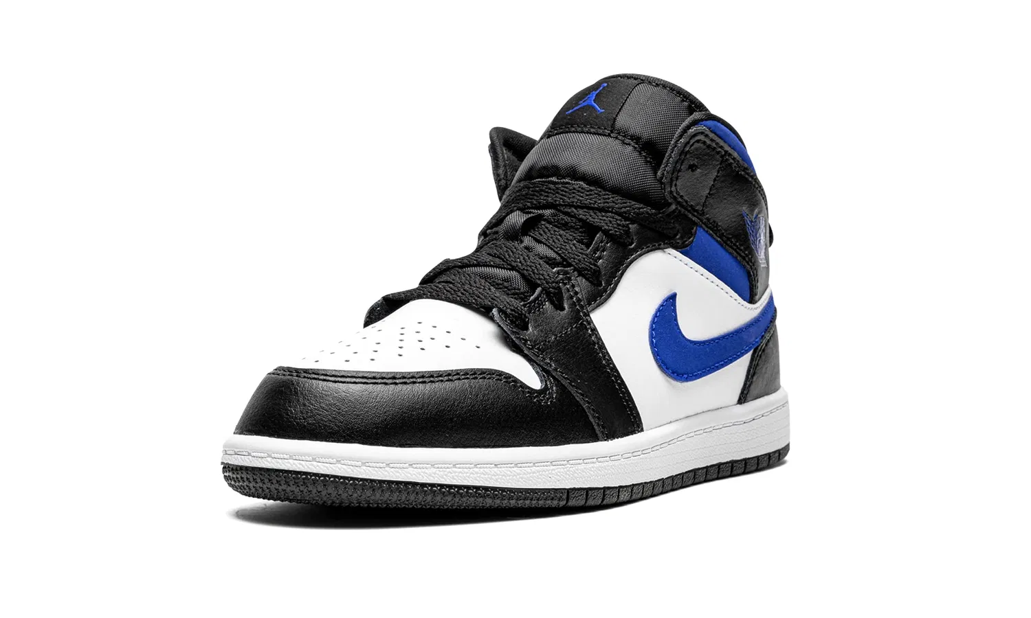 Детские кроссовки для мальчиков с принтом Jordan Preschool NIKE, Black White Racer Blue — фото 4