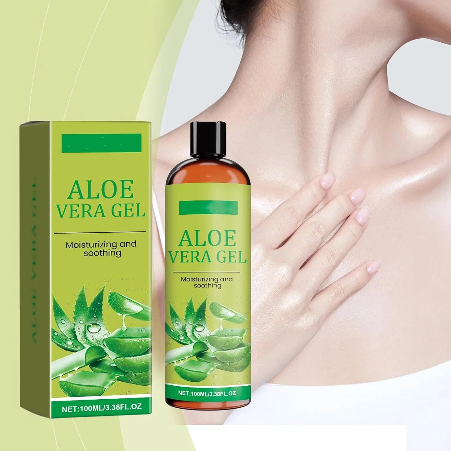 Гель для лица и тела Organic Aloe Gel, Generisch, 100 мл, Green — фото 3