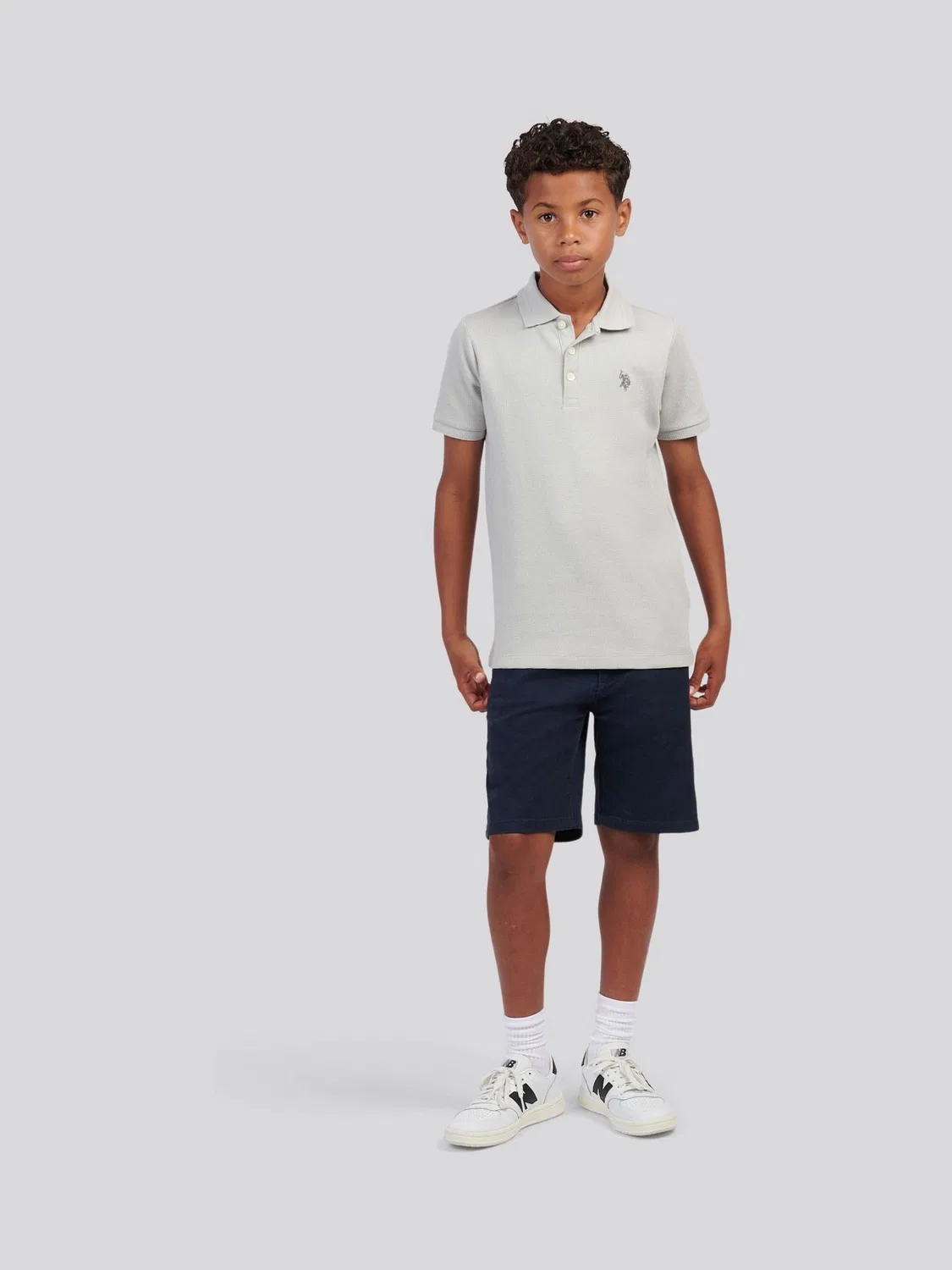 Шорты классические чинос, модель Classic Chino U.S. Polo Assn, синие — фото 2