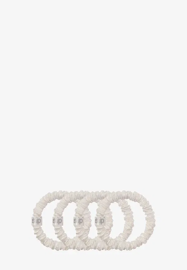 Набор резинок для волос из 4 шт Pure Silk Skinny Scrunchies Slip, White 27 г