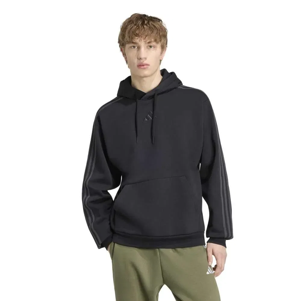 Мужской свитшот с флисом 3 Stripes Adidas, Black
