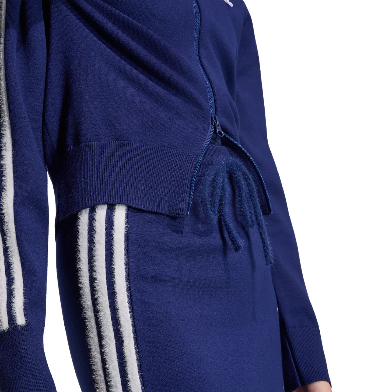Женская юбка миди из трикотажа с боковыми полосами adidas Originals, Dark Blue/White — фото 4