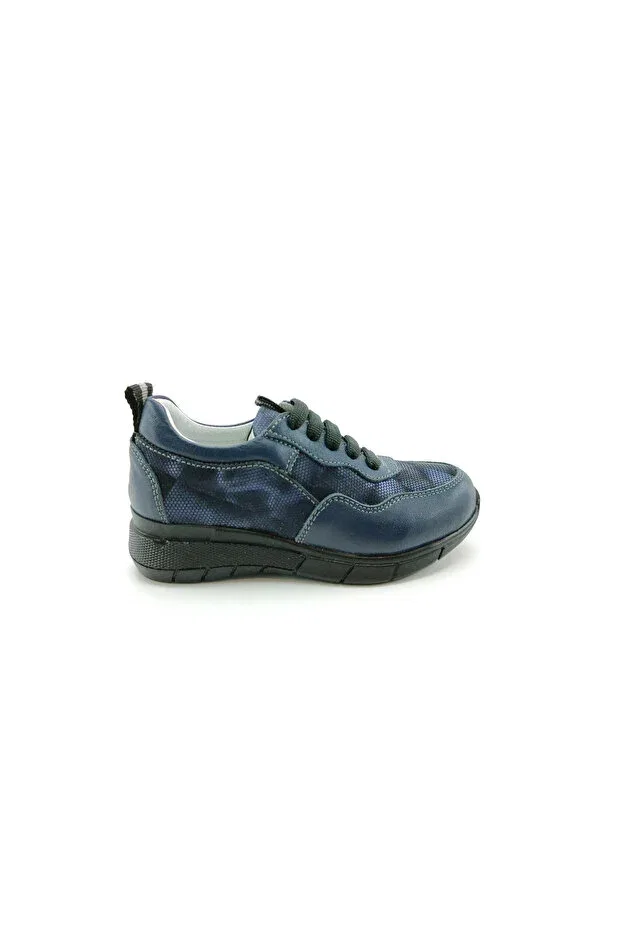 Детские ортопедические спортивные туфли для девочек на шнуровке Ortoplus, Navy Blue