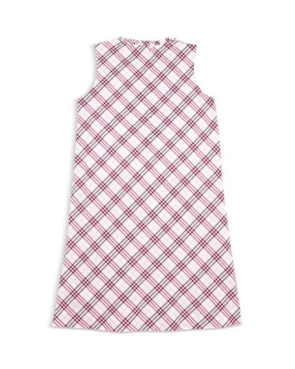 Детское платье для девочек без рукавов Yvette Check Burberry, Aubergine — фото 2