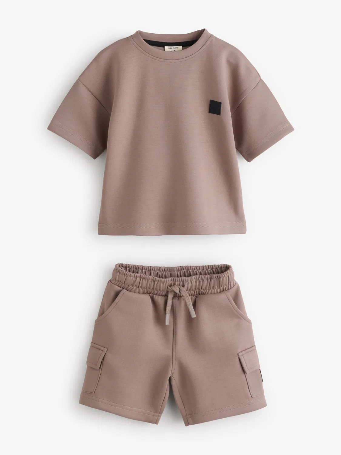 Спортивный костюм River Island Oversized Scuba, коричневый