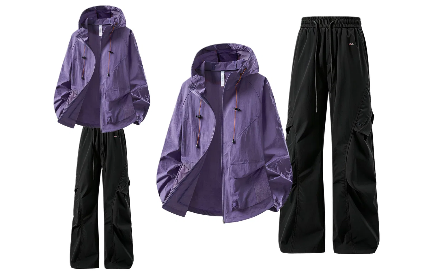 Детский спортивный костюм с принтом Star Purple+Black (Set DIY Badge) WARRIOR