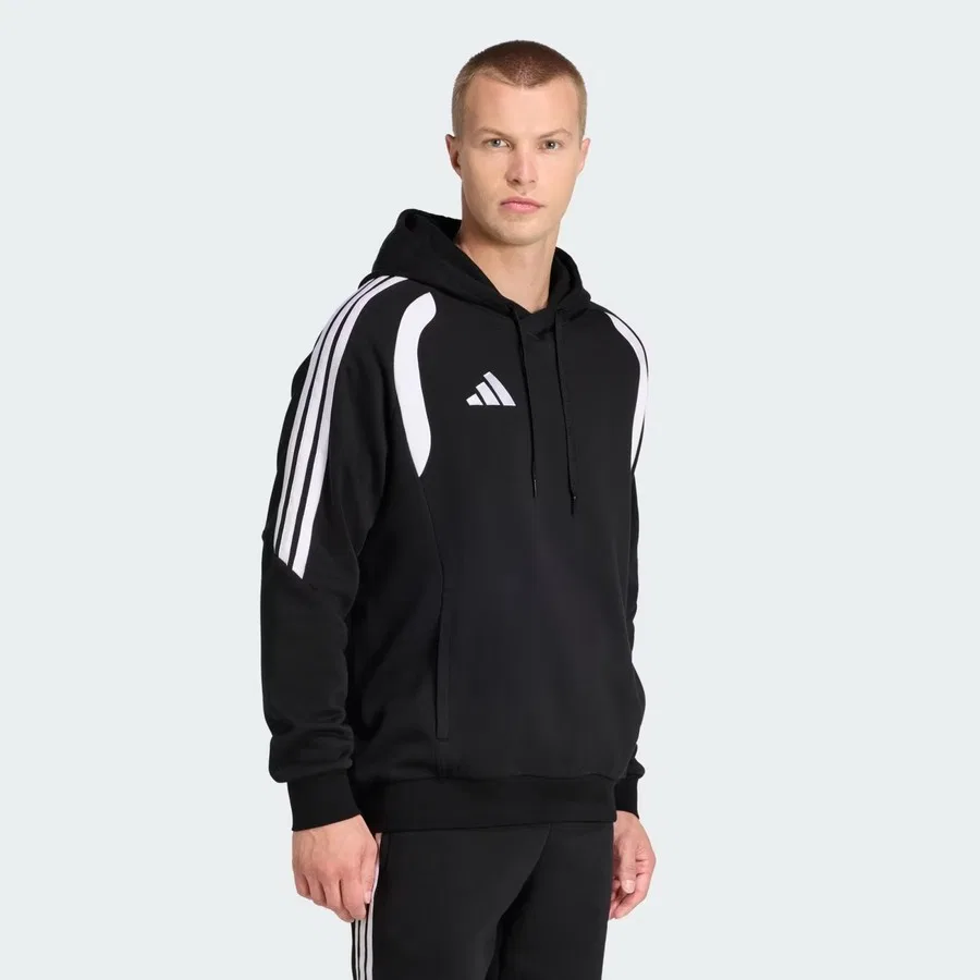 Свитшот спортивный с капюшоном Performance Tiro26 League Sweat adidas, Черно-белый — фото 3