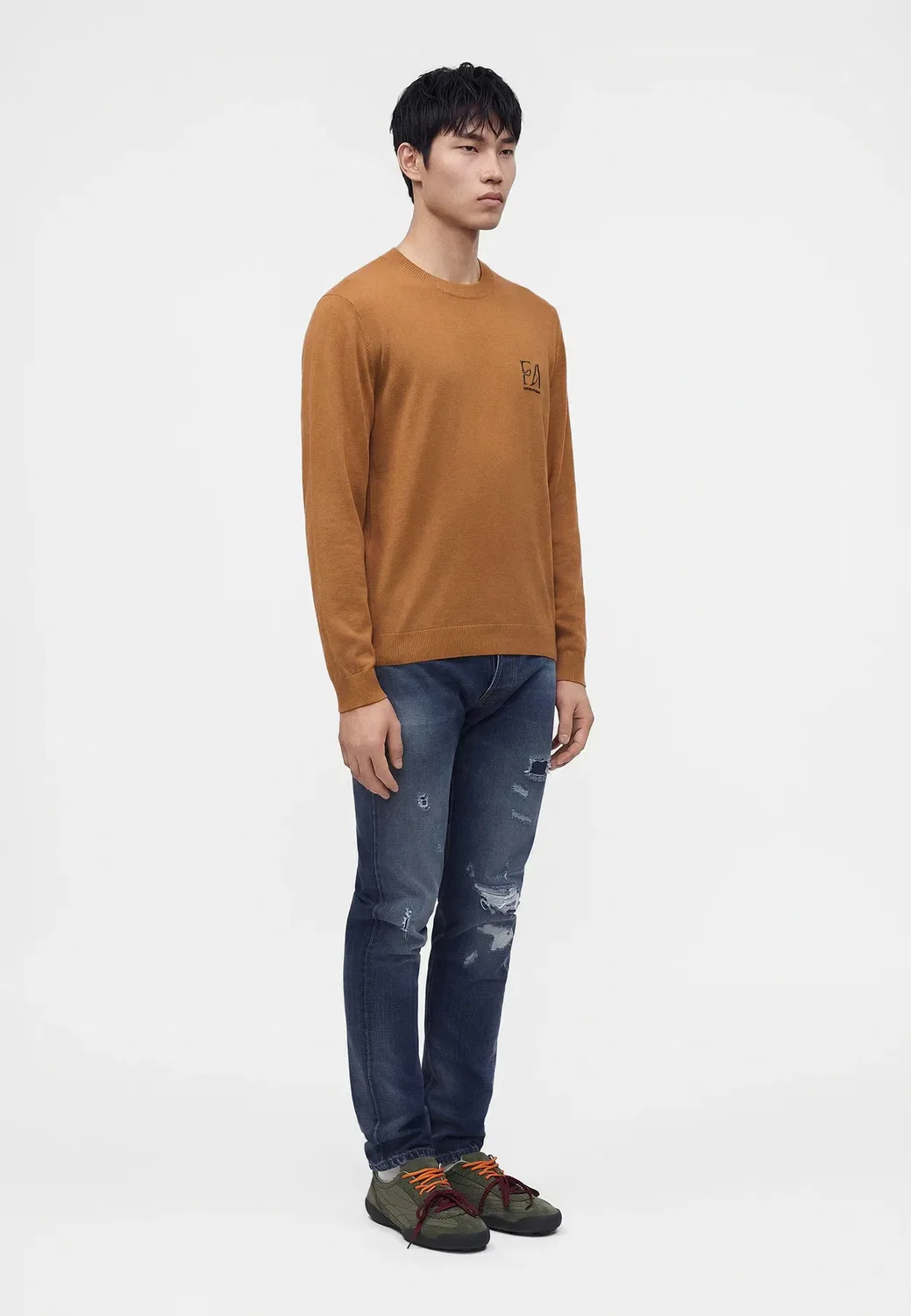 Свитер - джемпер Emporio Armani, Camel — фото 4