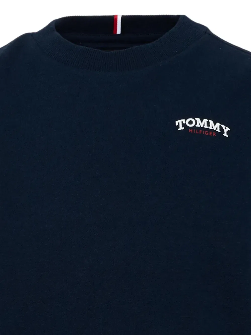 Свитшот с круглым вырезом и вышитым логотипом Tommy Hilfiger Junior, синий — фото 3