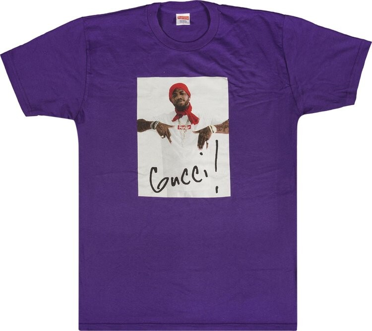 Футболка Supreme Gucci Mane T-Shirt Purple, фиолетовый — фото 2
