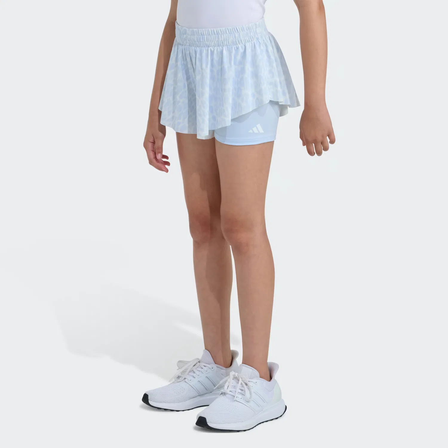 Детские шорты с принтом AOP Flowy Adidas Sportswear, небесно-голубой