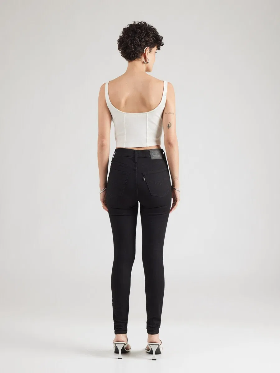 Джинсы LEVI'S Skinny Jeans '720 HIRISE SUPER SKINNY' черного цвета — фото 4