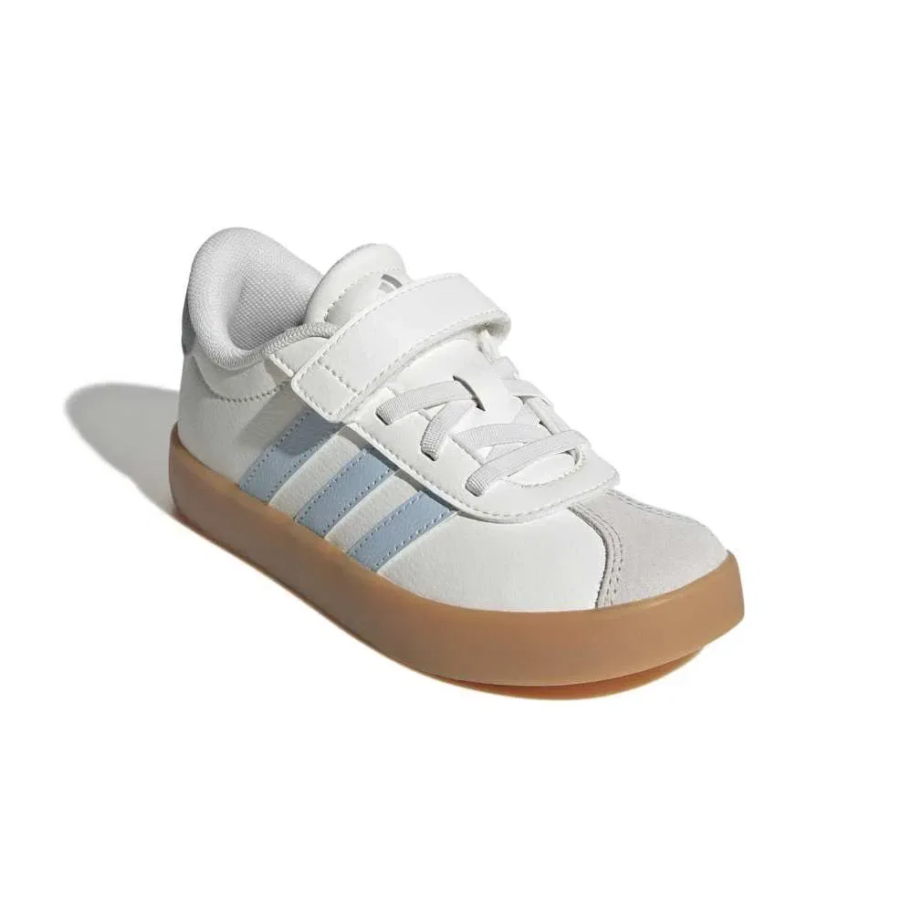 Детские кроссовки для девочек с принтом VL Court 3.0 Adidas, White — фото 2