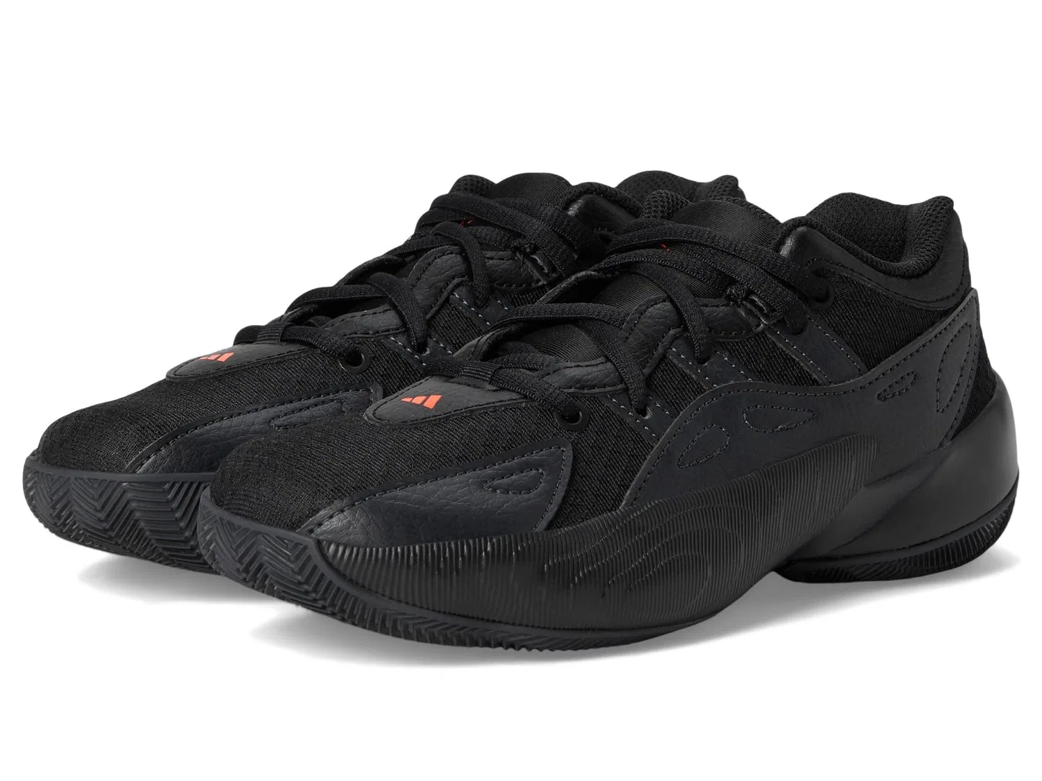 Детские кроссовки для мальчиков с принтом Trae Unlimited Adidas, Black Carbon Solar Red