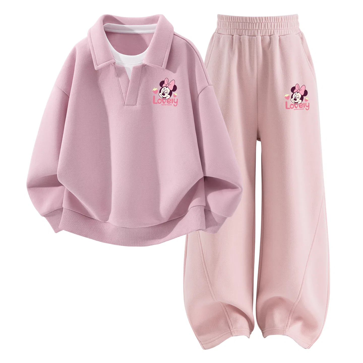 Детский спортивный комплект с поло-воротником, Di Blink Heart K Joy Lan Pink и Di Blink Heart K Lotus Pink, Disney, Di Blink Heart K Joy Lan Pink+Di Blink Heart K Lotus Pink — фото 4
