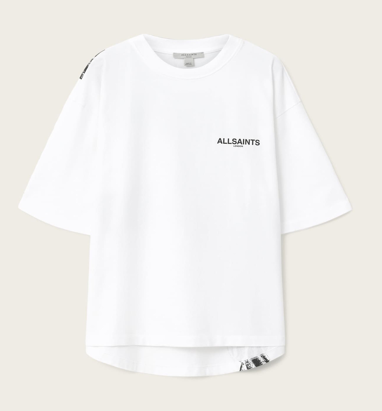 

Футболка AllSaints Swoop Amelie Oversized, белый