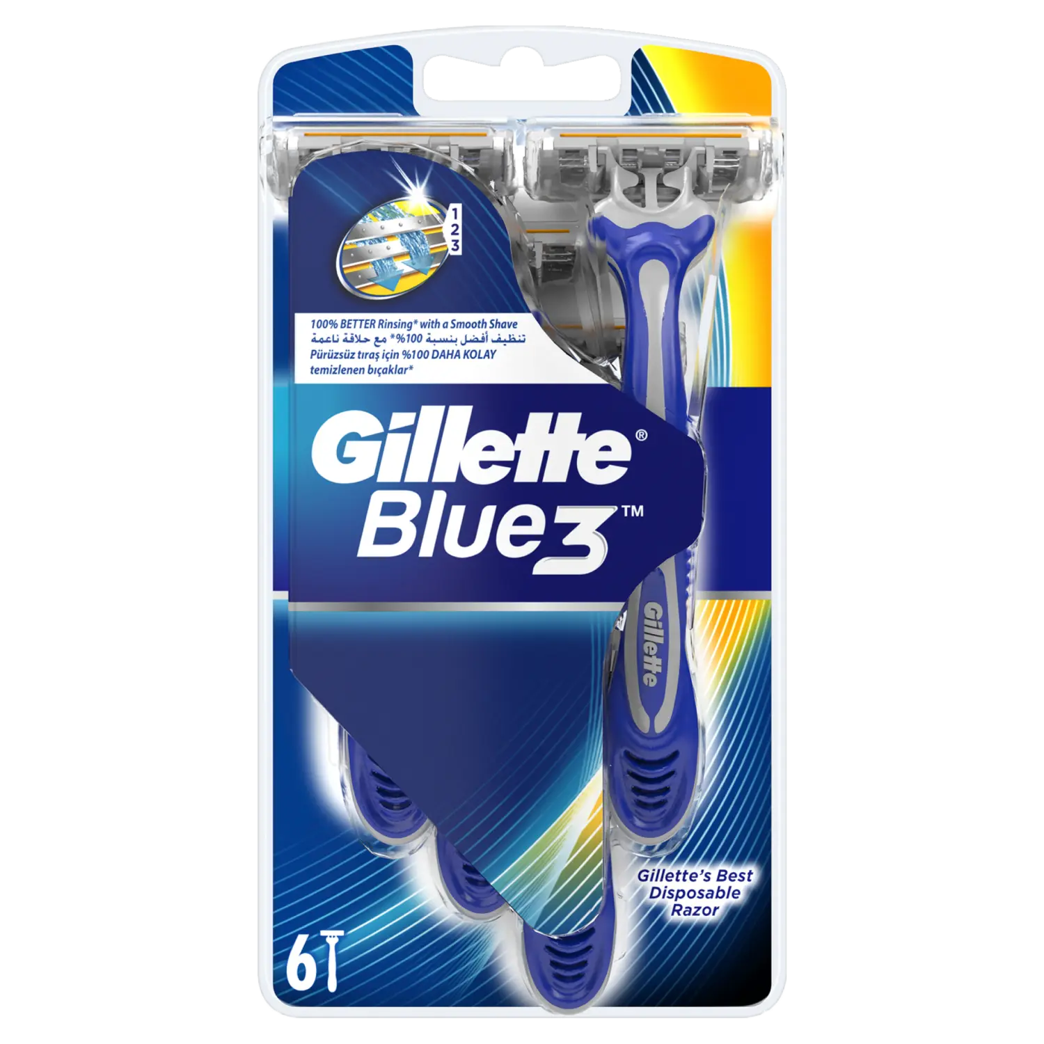 

Gillette Blue 3 мужские бритвы, 6+2 шт/1 упаковка