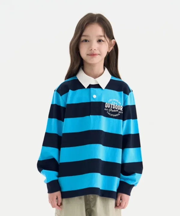 Футболка с длинным рукавом Outdoor Rugby, Outdoor Products Kids, синяя