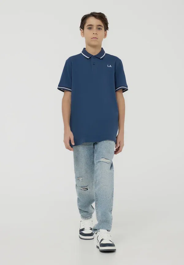 Комплект из 2 поло, хлопок, Polo shirt Terranova, white, белый/синий