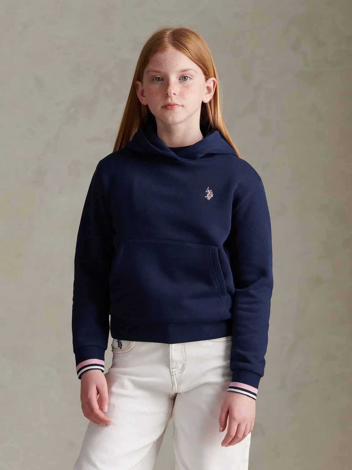 Худи, свободный крой U.S. Polo Assn., синий